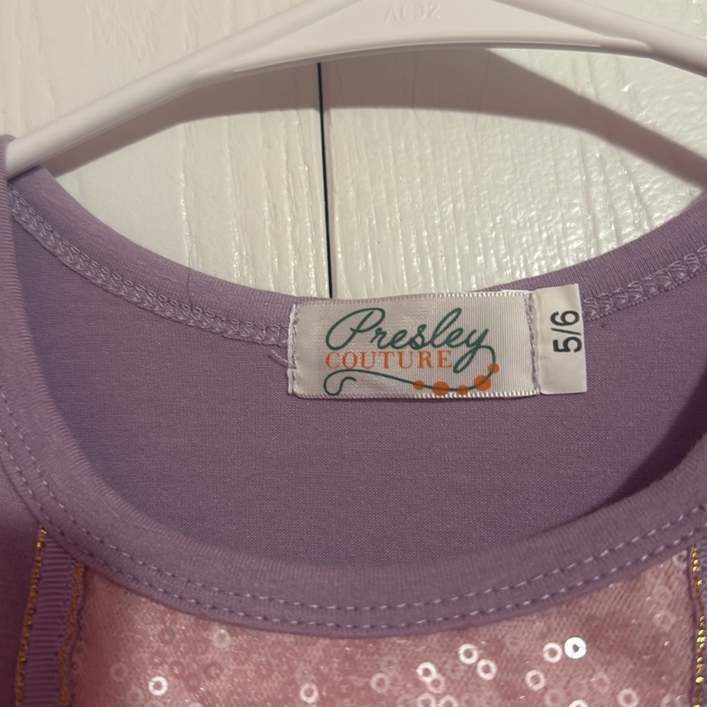 Presley Couture Princess Inspired Lavender Sequin Dress - Picture 2 of 3